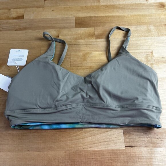 Prana Bikini Top Size Small Willow Falls Reversible Top Mirage Blue Green NEW - Picture 4 of 5